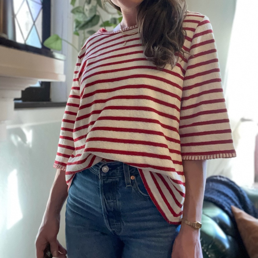 Red Striped Top